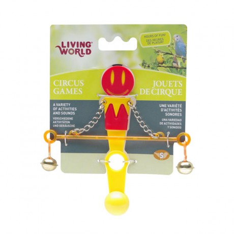 Living World Denge Çubuğu Kuş Oyuncağı (Kırmızı /Sarı)