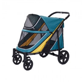 EuroDog Katlanabilir Köpek Arabası Yeşil Sarı 112x..