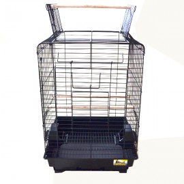 EuroGold Papağan Açılır Çatılı Kafesi Siyah (40,5x..