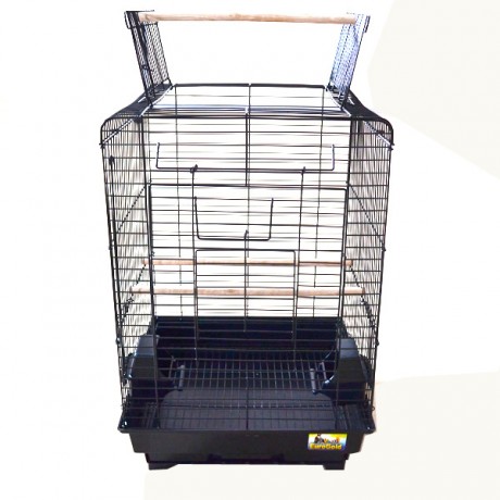 EuroGold Papağan Açılır Çatılı Kafesi Siyah (40,5x40,5x59,5)