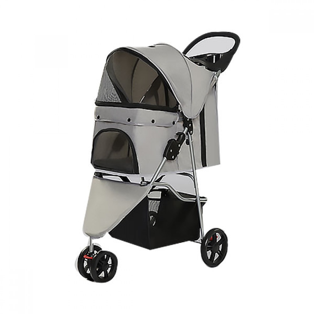 EuroDog Katlanabilir Köpek Arabası Gri 81x45,5x101cm