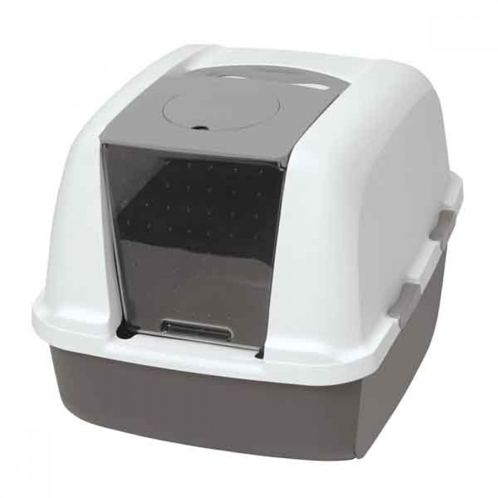 Catit Kapalı Kedi Tuvalet Kabini Koyu Gri