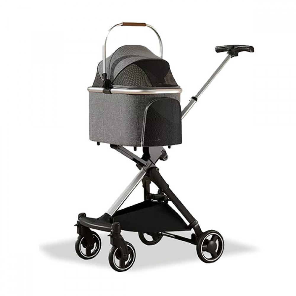 EuroDog Katlanabilir Köpek Arabası Gri 78x58x106 cm