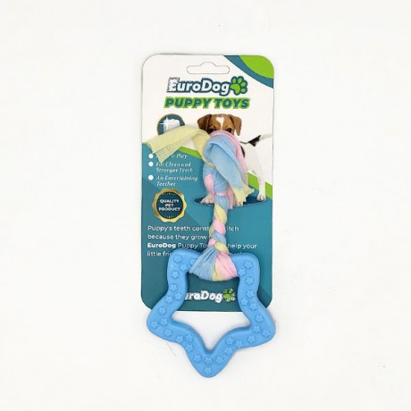 EuroDog Puppy Toys Mavi Beşgen Diş Kaşıma Oyuncağı                                                  