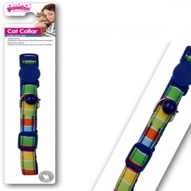 Pawise Şerit Desenli Mavi Kedi Boyun Tasması 30 cm..