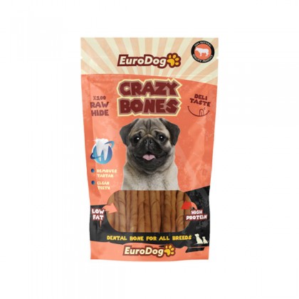 EuroGold Dog Snack Love Crazy Bone Natural Burgu Çubuk 20 Li